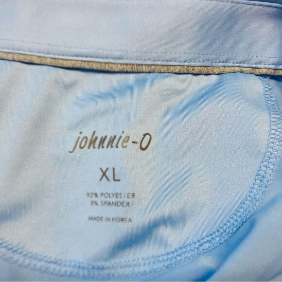 Johnnie-O Birdie Prep Performance Polo Golf Shirt UPF 50 Mens Size XL Gulf Blue - Picture 4 of 6
